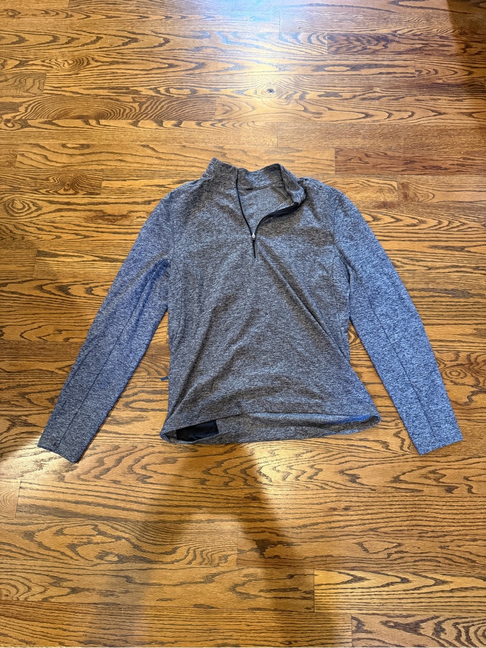 Lululemon Mens Heather Gray Quarter-Zip Pullover Hoodie